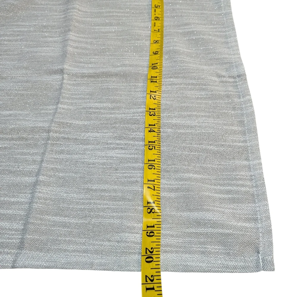 Laura Ashley Set of 6 Cloth Napkins Grey Silver Shimmer Sparkle